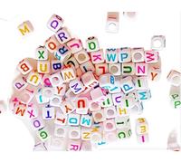 Un Set Di a-Z 26 Lettere Cubo, Piatto Rotondo Acrilico Alfabeto Perline 6,7mm '