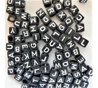 Un Set Di a-Z 26 Lettere Cubo, Piatto Rotondo Acrilico Alfabeto Perline 6,7mm '