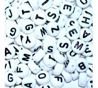 Un Set Di a-Z 26 Lettere Cubo, Piatto Rotondo Acrilico Alfabeto Perline 6,7mm '