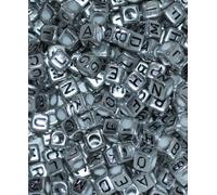 Un Set Di a-Z 26 Lettere Cubo, Piatto Rotondo Acrilico Alfabeto Perline 6,7mm '