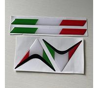 Un set di adesivi con bandiera italiana, emblemi per moto, auto e casco (4 PEZZI)