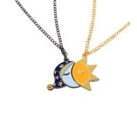 Un set di collane per unire sole e luna collana per l'espressione della buonanotte collana per San Valentino per uomini Donne gioielli accessori