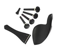 Un set di cordiera e piroli per violino in ebano intarsiato in osso di bue, accessori per violino 4/4 accessori per violino
