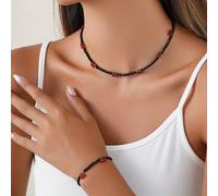 Un set di due pezzi caratterizzato da uno stile estivo minimalista e , questo set di collana e bracciale con di artificiale un design e , per da indossare le vacanze casual o come regalo.