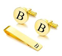 Un set di gemelli e fermacravatta for uomo, con scatola, regalo for lui Per Uomo