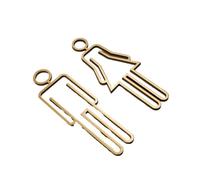Un set di insegne tridimensionali for il bagno con cavità, insegne creative for porte da bagno, segnaletica for il bagno, decorazione for la stanza da soggiorno(Golden)