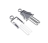 Un set di insegne tridimensionali for il bagno con cavità, insegne creative for porte da bagno, segnaletica for il bagno, decorazione for la stanza da soggiorno(Sliver)