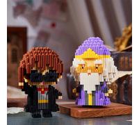 Un set di oltre 400 piccoli mattoncini da costruzione, raffinati mini mattoncini a tema cartoni animati, set di giocattoli creativi fai-da-te, perfetti per la decorazione della stanza, come decorazion