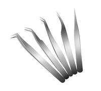 Un set di pinzette 5 pezzi 125 mm