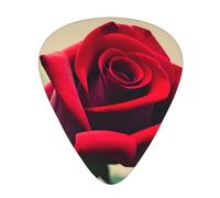 Un set di plettri per chitarra con rosa rossa, materiale ABS di alta qualità, vari spessori, migliora la tua esperienza di suono