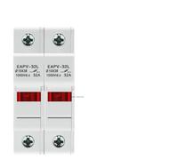 Un set di portafusibili CC 1P 2P 10 * 38mm for impianto fotovoltaico solare, protezione da cortocircuito, 1000V, 6A, 15A, 32A, GPV(EAPV-32-1P,15A)