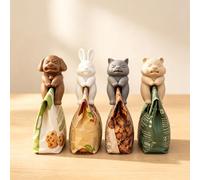 Un set di quattro simpatici clip a forma di animale per sacchetti di tenuta | È un regalo ideale per l'inaugurazione della casa ed è un articolo divertente e degno di nota per gli appassionati di snack e