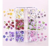Un set di sei stampi in resina epossidica per riempimento, con decorazioni , rose, iris, fiori di ciliegio e crisantemi. per regali e progetti di accessori, inclusi di fiori di carta e gioielli.