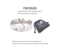 (un set) Parabrezza per stufa atmosferica Fire Maple Split con staffa in titanio antivento in acciaio