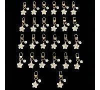 Un simpatico e bel fiore di ciliegio con una varietà di stili di caratteri, fiori di ciliegio carini, serie di lettere, è il regalo migliore per gli amici, adatto per ciondoli da zaino di studenti uni