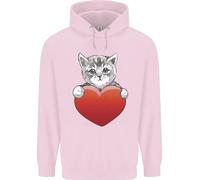 Un Simpatico Gatto con Una Cuore Amore Valentines Giorno Uomo Felpa