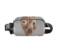 Un simpatico marsupio con faccina di cartone animato per uomini e donne, mini borsa a tracolla essenziale da viaggio con cinturino regolabile per viaggi, vacanze, corsa, Un volto di cartone anim, 1