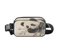 Un simpatico panda elegante marsupio per donne e uomini, resistente all'acqua, borsa a tracolla con tracolla regolabile per viaggi, vacanze, corsa, Pesce Combattente Estetico, 1 size