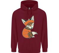 Un Simpatico Tribale Fox Bambini Felpa con Cappuccio