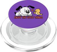 Un simpatico uccello dà un fiore a un cucciolo - Cartoon Art 2 - Fan Fun PopSockets PopGrip per MagSafe