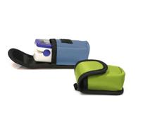 Un singolo Pouch in tessuto VERDE per pulsiossimetri a dito modelli LTD800, LTD8