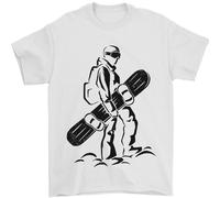 Un Snowboarder Snowboard Inverno SPORTS T-Shirt 100% IN Cotone