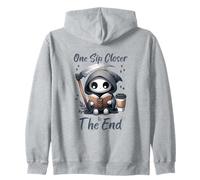 Un sorso più Vicino alla fine Grim Reaper Coffee Book Lover Felpa con Cappuccio