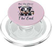Un sorso più vicino alla fine Grim Reaper Coffee Book Lover PopSockets PopGrip per MagSafe