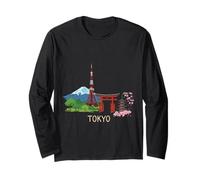 Un Souvenir di Viaggio a Tokyo, in Giappone, Simbolo della Città Maglia a Manica
