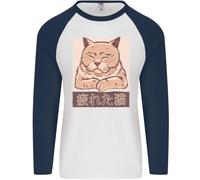 Un Stanco Gatto Uomo L/S Baseball T-Shirt