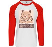 Un Stanco Gatto Uomo L/S Baseball T-Shirt