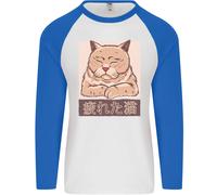 Un Stanco Gatto Uomo L/S Baseball T-Shirt