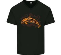 Un Steampunk Delfino Uomo Scollo A V Cotone T-Shirt