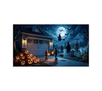 Un striscione unico per garage di Halloween che valorizza immediatamente la tua festa di Halloween e attirerà tutti gli sguardi su di sé. Da non perdere! (A, taglia unica)