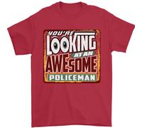 Un Stupenda Poliziotto Uomo T-Shirt 100% Cotone