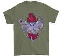 Un T-Shirt Magico Di Un Mago Polpo Uomo 100% Cotone