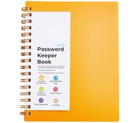 Un taccuino a 6 spirali per scrivere e scrivere con password indicizzate, organizer per la casa