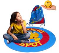 Un tappetino portatile per genitorialità con timer digitale, diametro 60 cm, realizzato in materiali riciclabili e non tossici.