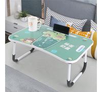 Un tavolino/supporto pieghevole per laptop da letto, con vassoio e portabicchieri, perfetto per fare colazione, lavorare o guardare film a letto, sul divano o sul pavimento. Dal design ergonomico e re