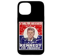 Un tempo per la grandezza John F. Kennedy per il presidente invecchiato JFK Custodia per iPhone 15