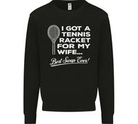 Un Tennis Racchetta per My Wife Migliore Swap Ever Uomo Felpa Maglioncino