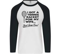 Un Tennis Racchetta per My Wife Migliore Swap Ever Uomo L/S Baseball T-Shirt