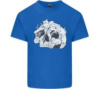 Un Teschio Fatto Di Gatti Uomo Cotone T-Shirt