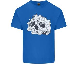 Un Teschio Fatto Di Gatti Uomo Cotone T-Shirt