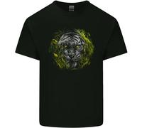 Un Tigre Nel Hawaiian Grass Uomo Cotone T-Shirt