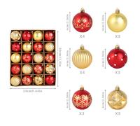 Un tocco di lusso con una bellissima confezione da venti decorazioni natalizie l