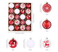 Un tocco di lusso con una bellissima confezione da venti decorazioni natalizie l