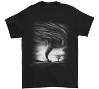 Un Tornado Storm Chaser Extreme Tempo Uomo T-Shirt 100% Cotone
