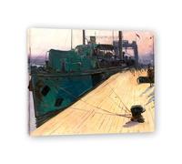 Un Traghetto Attraverso La Manica Ritratto Realista E Scene Di Guerra Di John Lavery - Arte Irlandese Sulla Tela Per Decorazione Casa 30x36cm Incorniciato