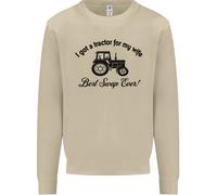 Un Trattore Per Mia Moglie Divertente Maglione Da Agricoltore Uomo